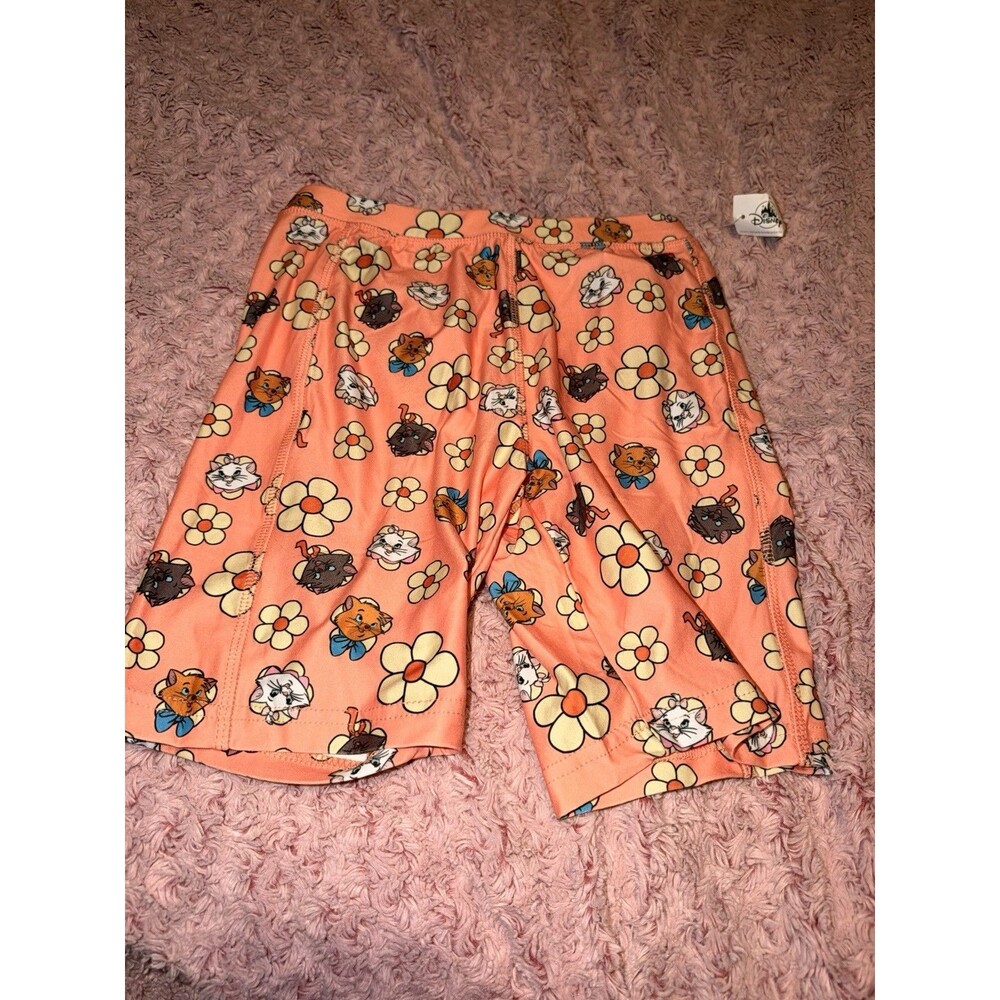 Disney NWT Aristocats Marie Orange Bike Shorts Cats XS Berlioz Daisy Toulouse